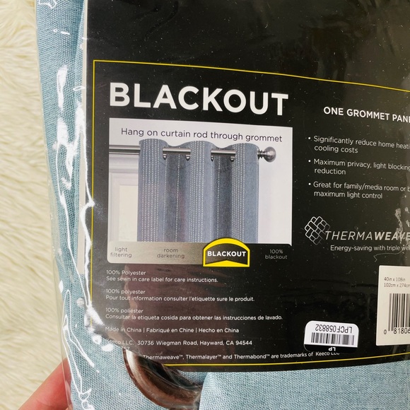 Eclipse Ronneby Spa Grommet Panel Blackout 40"x108 - Picture 3 of 5